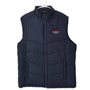 Men's Port Authority American Queen Voyages Navy Blue Puffer Vest Size 2XL